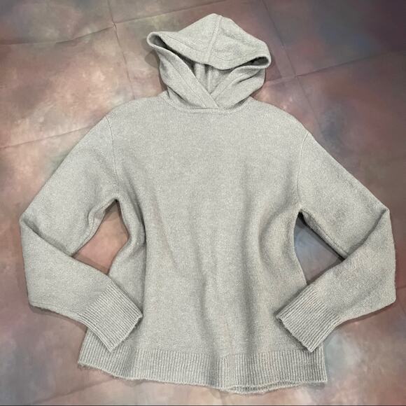 Magaschoni Wool Blend Hoodie Sweatshirt Size M in Light Gray - Picture 3 of 6